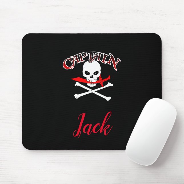 Personalisierte Piratenflagge (Cutlass) Mousepad (Mit Mouse)