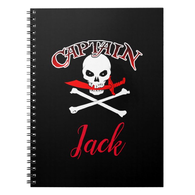 Personalisierte Piratenflagge (Cutlass) Notizblock (Vorderseite)