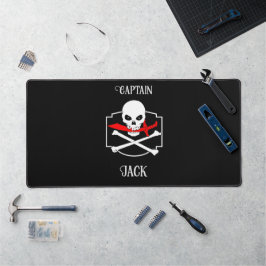Personalisierte Piratenflagge (Cutlass) Schreibtischunterlage