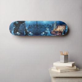 Personalisierte Piratenfrau Skateboard