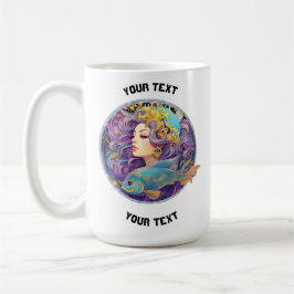 PERSONALISIERTE PISCES ZODIAC SIGN KAFFEETASSE