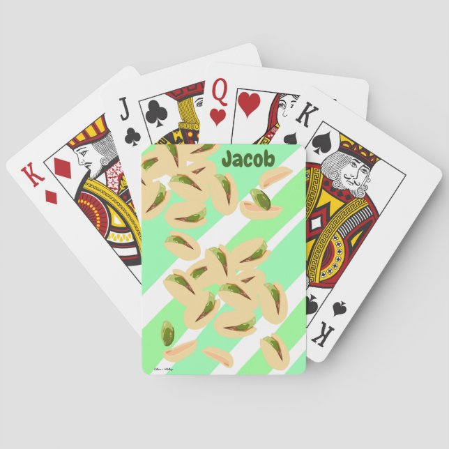 Personalisierte Pistachienkerne Spielkarten (Rückseite)