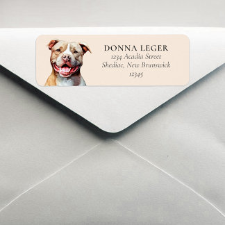 Personalisierte PitBull-Dog-Adresse