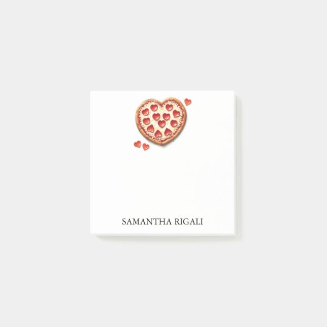 Personalisierte Pizza-Post-it-Notizen Post-it Klebezettel (Vorderseite)
