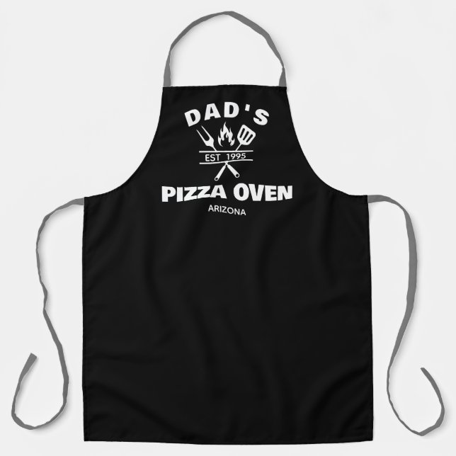 Personalisierte Pizza Schürze, Vater Schürze, Pizz Schürze (Vorderseite)