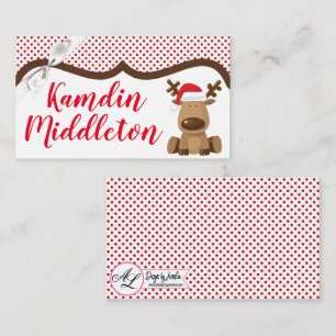 Personalisierte Platzkarten Rentiere Weihnachten X
