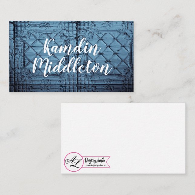 Personalisierte Platzkarten Rustikale Zinndeckelob (Vorne/Hinten)