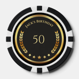 Personalisierte Pokerchips zum 50. Geburtstag