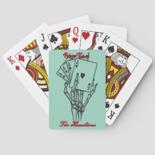Personalisierte Pokerkarten Skeletthand