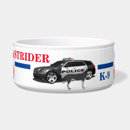 Personalisierte Polizeibezeichnung K-9 Hundeschale Napf