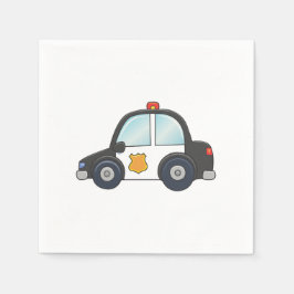 Personalisierte Polizeiwagen Serviette