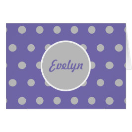 Personalisierte Polka Dot Blank Cards (Lavender)