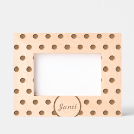 Personalisierte Polka Dot Picture Frame (grün) Geätzte Rahmen