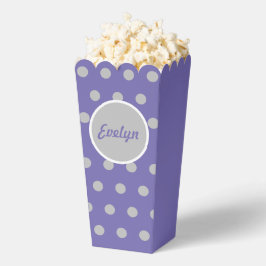 Personalisierte Polka Dot Popcorn Box (Lavender) Geschenkschachtel