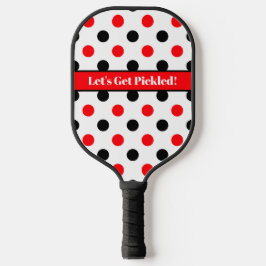 Personalisierte Polka-Dots, lasst uns Pickleba bek Pickleball Schläger