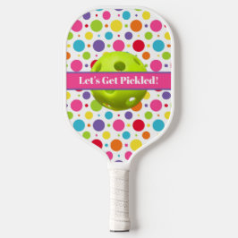Personalisierte Polka-Dots, lasst uns Pickleba bek Pickleball Schläger
