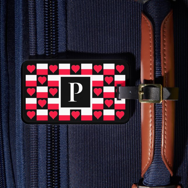 Personalisierte polnische Flagge Polnischer Zollbr Gepäckanhänger (Vorderseite Insitu 4)
