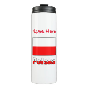 Personalisierte Polska-Flagge Thermosbecher
