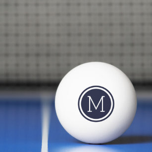 Personalisierte Pong-Balls für Navy Blue Monogram Tischtennisball