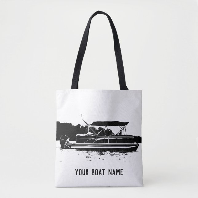 Personalisierte Pontoon Boat Tote Bag Tasche (Vorderseite)
