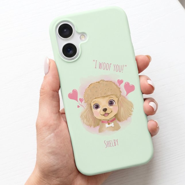 Personalisierte Poodle-iPhone-Hülle – Ich wuffe Di iPhone 16 Hülle (Von Creator hochgeladen)