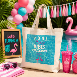 Personalisierte Poolparty-Stimmung Flamingo-Traget Jumbo Stoffbeutel