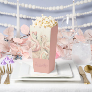 Personalisierte Popcorn-Boxen, Flamingo-Party-Them Geschenkschachtel