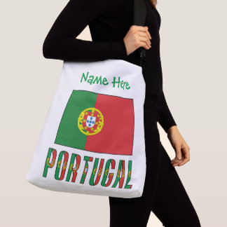 Personalisierte Portugalflagge-Heritage Tragetaschen Mit Langen Trägern