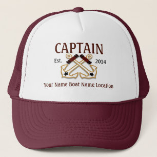 Personalisierte Position von Captain Hat Year Truckerkappe