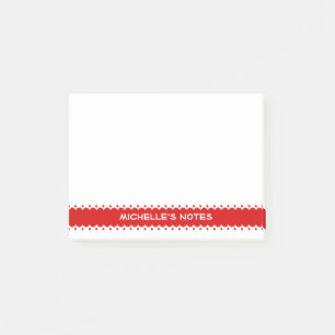 Personalisierte Post-it®-Noten mit niedlicher rot Post-it Klebezettel