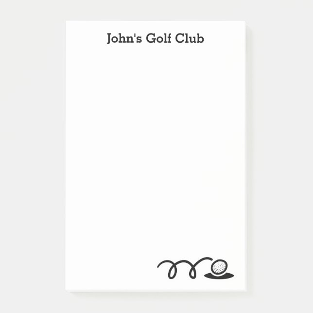Personalisierte Post-it®-Notizen für den Golfclub Post-it Klebezettel (Vorderseite)