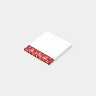 Personalisierte Post-it®-Notizen - Red Gold Post-it Klebezettel