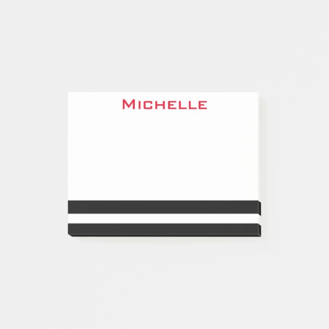 Personalisierte Post-Itanmerkungen B/W Post-it Klebezettel (Vorderseite)