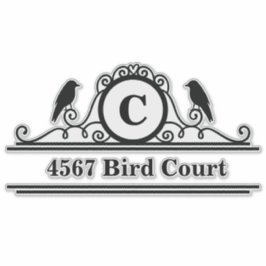 Personalisierte Postfachadresse für Vögel Aufkleber