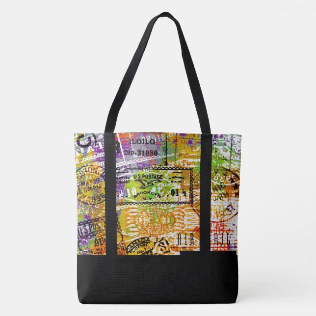 Personalisierte Postmarkensammlung Tote Bag Tasche (Vorderseite)