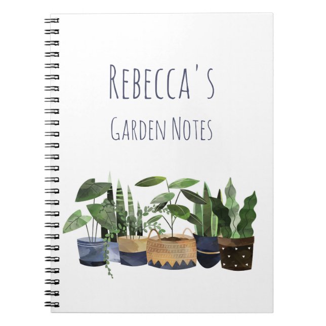 Personalisierte Pot-Pflanze & Cactus Garden Notizblock (Vorderseite)