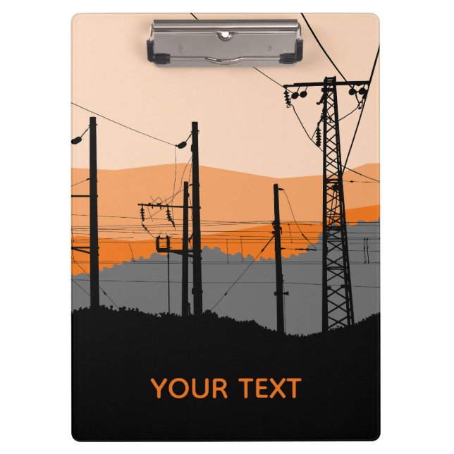 Personalisierte Power für industrielle Sonnenunter Klemmbrett (Vorderseite)