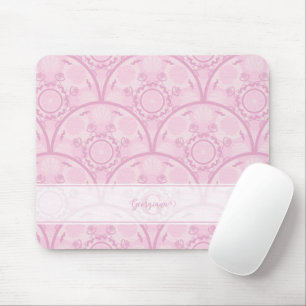 Personalisierte Preppy in Pink Mandala Art Deco Mousepad