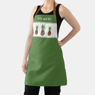 Personalisierte Preppy-Tropische-Ananas Schürze