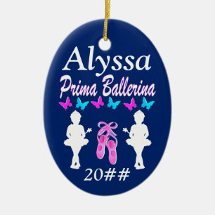 PERSONALISIERTE PRIMA-BALLERINA-ORNATION KERAMIKORNAMENT