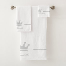 Personalisierte Prinzessin Badhandtuch Set