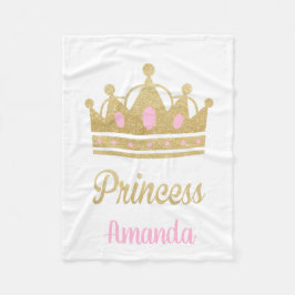 Personalisierte Prinzessin Fleece Blanket