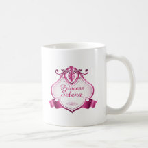 Personalisierte Prinzessin rosa Tasse mit