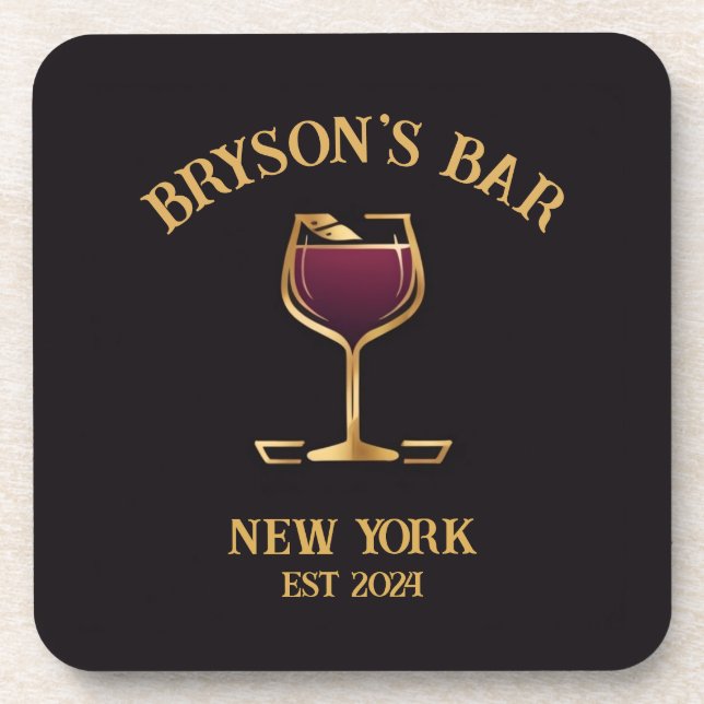 Personalisierte Pub Sign Bar Deco mit Individuelle Getränkeuntersetzer (Vorderseite)