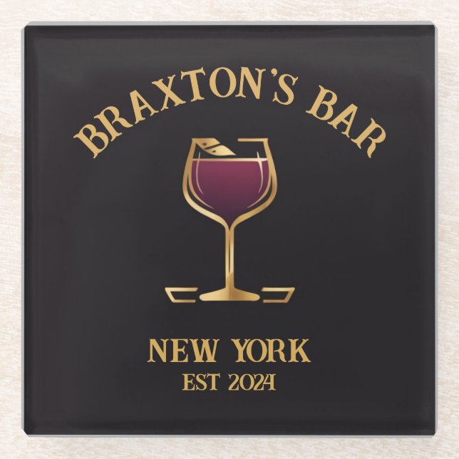 Personalisierte Pub Sign Bar Deco mit Individuelle Glasuntersetzer (Vorderseite)