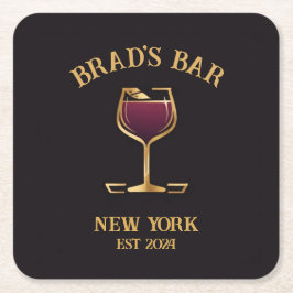 Personalisierte Pub Sign Bar Deco mit Individuelle Rechteckiger Pappuntersetzer