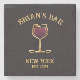 Personalisierte Pub Sign Bar Deco mit Individuelle Steinuntersetzer