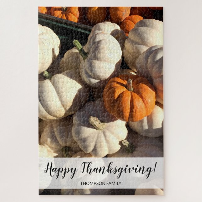Personalisierte Pumpkin-Bauernfotografie Erntedank (Vertikal)