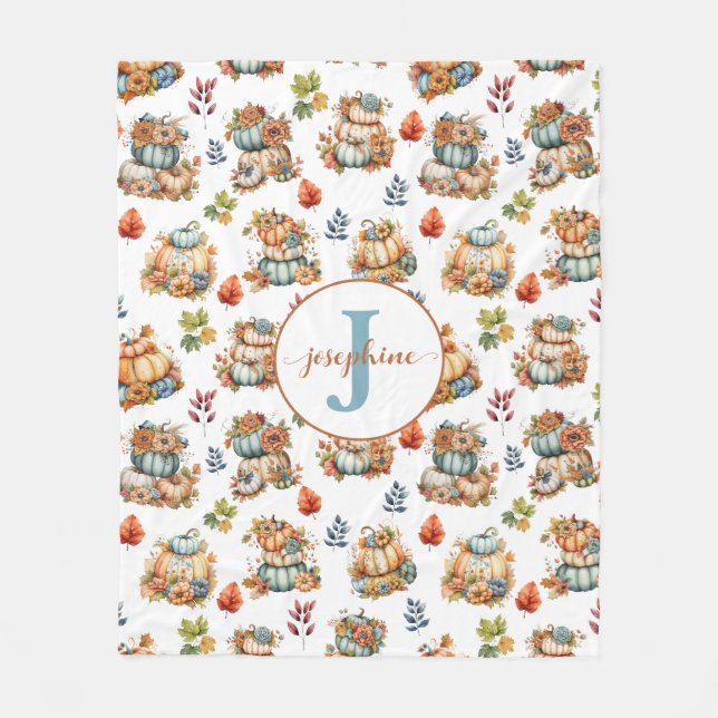 Personalisierte Pumpkins Country Chic Fleece Blank (Vorderseite)