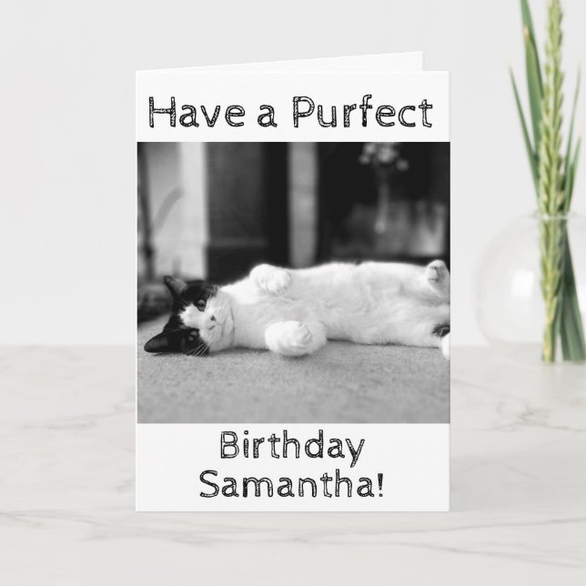 Personalisierte Purfect Geburtstags-Karte Karte (Vorderseite)